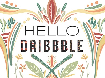 Hello Dribbble digital illustration first shot hello dribbble illustration illustration art procreate