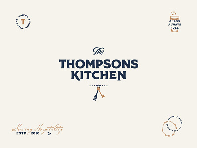 The Thompsons Kitchen branding branding and identity catering food hospitality logo