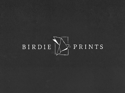 Birdie Prints Logo bird bird logo blackandwhite paper texture