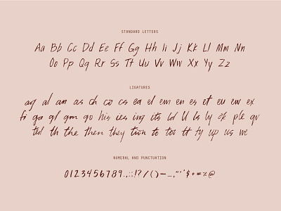 Nanaimo Font font font design handwriting ligatures texture