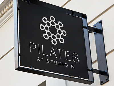 Logo Pilates At Studio 8 brand fitness fitness club logo pilates studio