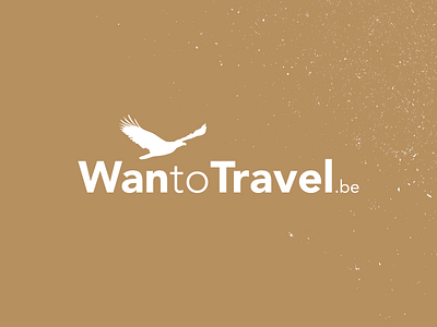 Logo WanToTravel branding logo travel typography vector