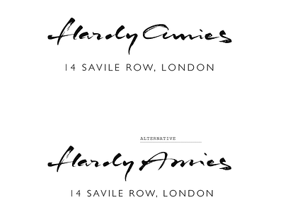 Hardy Amies branding brush calligraphy expersive personal branding power power calligraphy