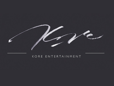 Kore Entertainment calligraphy chic custom type elegance elegant high end lettering luxury power unique uniqueness