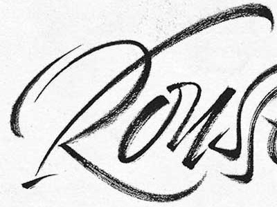 Rousselot, homenaje al maestro (detalle) brush brushpen calligraphy gestual lettering logo logotype rousselot script writing