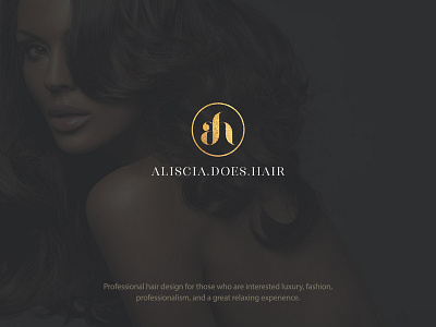 Luxury logo design for ALISCIA DOES HAIR