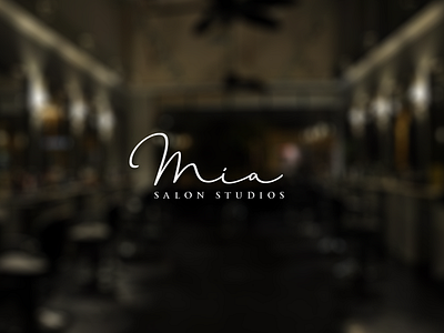 Signature logo design for Salon Studio "MIA" brand and identity branding cosmetics beauty hair salon logo signature font signature logo