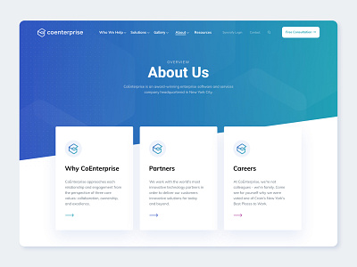 COE - About Overview branding clean design flat graphic design icon identity illustration logo ui website design website redesign