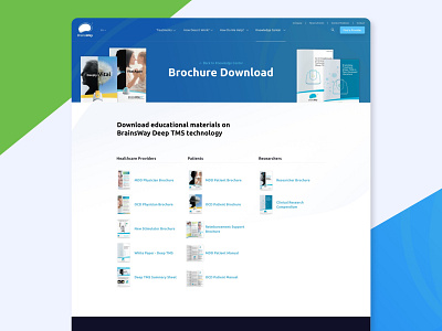 BrainsWay - Brochure Download branding clean design flat graphic design icon identity illustration logo ui