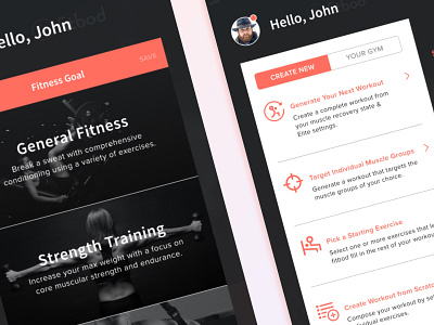 Fitbod - Navigation app branding clean design fitness fitness app flat graphic design icon identity illustration logo mobile mobile app mobile graphics ui