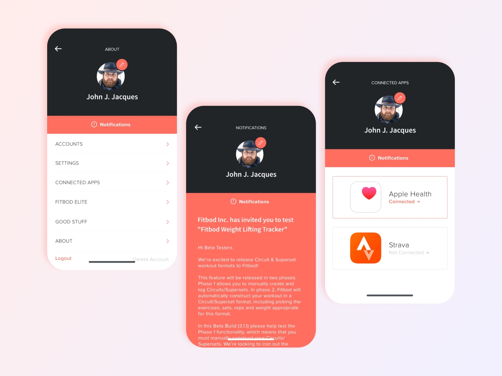 Fitbod - Settings by Greg Pammer on Dribbble