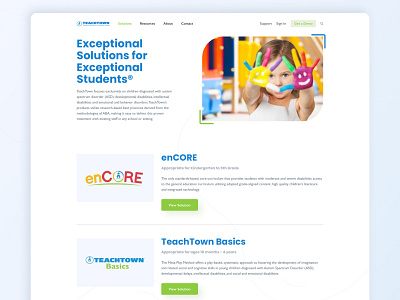 TeachTown - Solutions branding clean design flat graphic design identity illustration logo ui vector website website design website redesign
