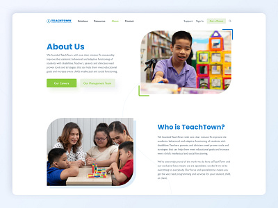 TeachTown - About branding clean design flat graphic design identity illustration logo ui vector website website design website redesign