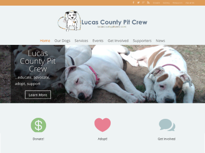 Lucas County Pit Crew Re-imagined css3 custom divi html5 non profit wordpress