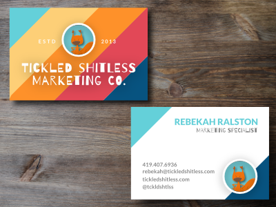 Tickled Shitless Business Cards