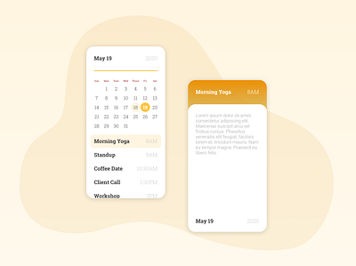 Daily UI Day 38: Calendar app design branding calendar calendar 2020 calendar app calendar design calendar ui dailyui day001 day038 google calendar mobile mobile app mobile app design mobile ui month week