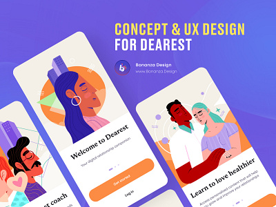 Concept & UX Design for Dearest App app design identity illustration minimal mvp ui ux