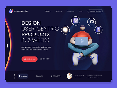 Bonanza Design New Website animation branding ux web web design