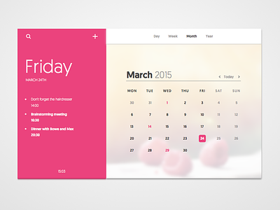Personal Calendar app calendar desktop identity responsive ui ux visual web