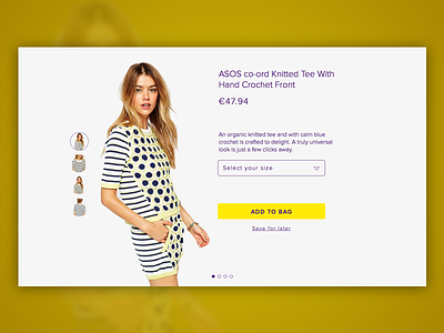 E-commerce Item Page app asos cloth e-commerce identity interface mobile shop ui ux web