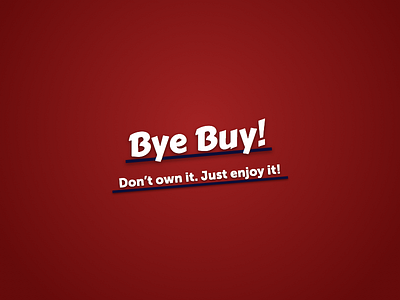 Identity: Bye Buy! brand e commerce feel fresh funky identity logo look minimal typeface