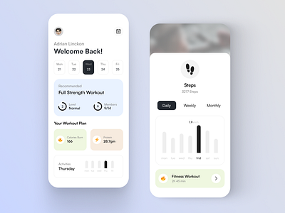 Health Tracker - Mobile App design ui ux