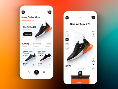 Nike Store - Mobile App design ui ux