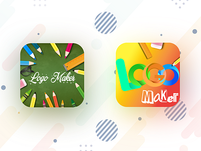 Logo Maker app branding design flat icon illustration logo ui ux