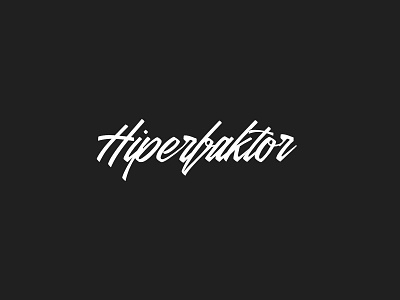 Hiperfaktor black brand identity branding clean design lettering logo logo design logomark logotype minimal negative space procreate typeface typography uidesign vector white