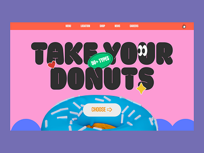 Take Your Donuts 3d blender design ui ux ui webdesign