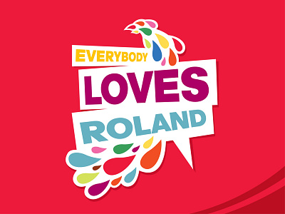 Everybody Loves Roland branding campaign colourful design icon illustration