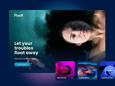 Float - UI design branding float floating graphic design logo massage relaxation spa therapy ux water web design wellness