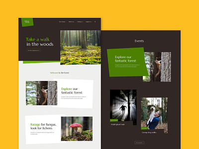 The Woods - desktop branding forests illustration nature retail typography ui ux woodland