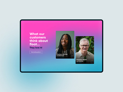 Float - UX/UI design for Tablet branding calm colourful floatation massage mindfulness relaxation therapy typography ui ux wellness