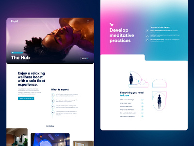 Float - UX/UI design for product page branding design logo massage mindfulness relaxation retail therapy typography ui ux vector wellness