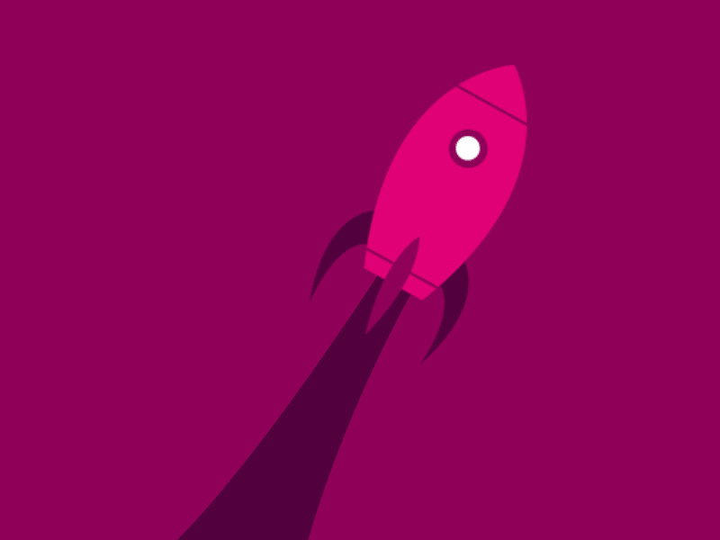 Rocket to the stars after effects animation cartoon illustration space