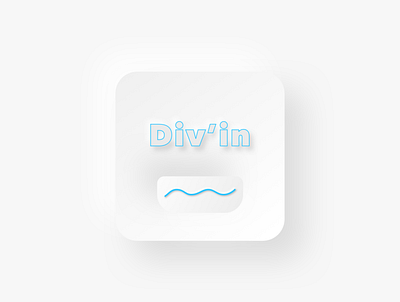 Div'in - Bootcamp for professional developers brand identity logo skeumorphic skeuomorph skeuomorphism