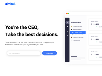 Landing page of a beautiful tool