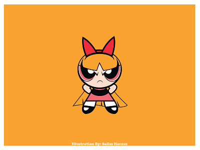The Red Powerpuff Is Always Angry 911 comics character comic art comic books cute art design drawing flat design funny illustration graphicdesign hello dribbble illustration kawaii art powerpuff girls print sticker tshirt design vector vector illustration vintage design