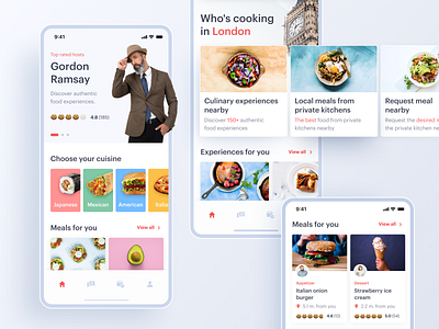 Local Food Experiences App application applications burger cuisine culinary delivery delivery app design experience food icecream ios meal minimal mobile mobile app nutrition tasty ui ux