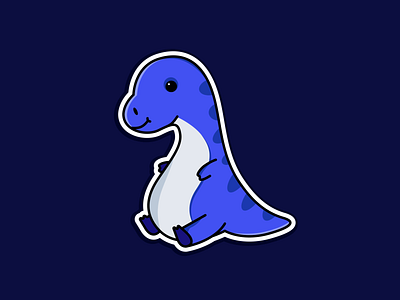 Dino animation design flat icon illustration illustration art illustrator logo minimal sticker ui ux vector