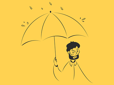 Clients' Safety Illustration animation character design flat icon illustration illustrator logo man rain sun ui vector