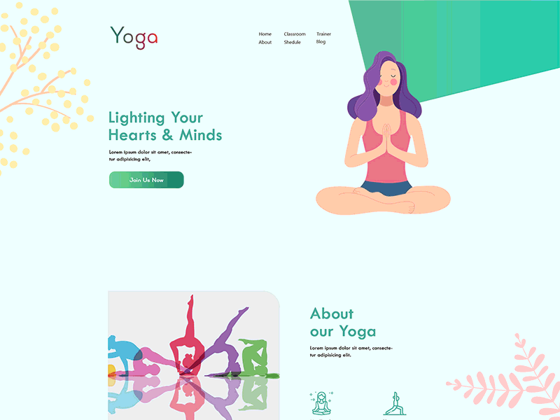 Yoga Landing Page UX