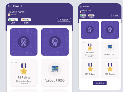 Reward Screen Mobile UX design graphic design illustration ui ux