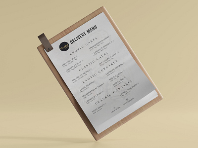 Bakery Menu