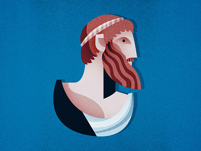 Griego character art drawing editorial illustration face greek mythology illustration vector