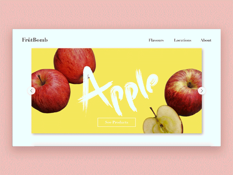 FrütBomb beer bold carousel color colour design fruit product page ui xd