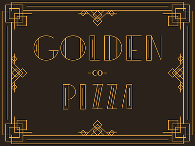 Golden Pizza Co. art deco branding design golden ratio goldenratio illustrator pizza typography