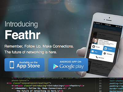 Feathr Download Landing Page