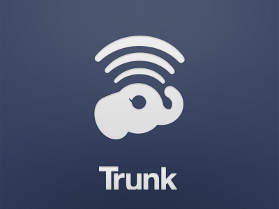 Trunk Logo elephant helvetica logo wifi